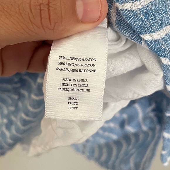 Rails Emma St Germain Stripe Sky blue white stripes Small - Picture 6 of 10